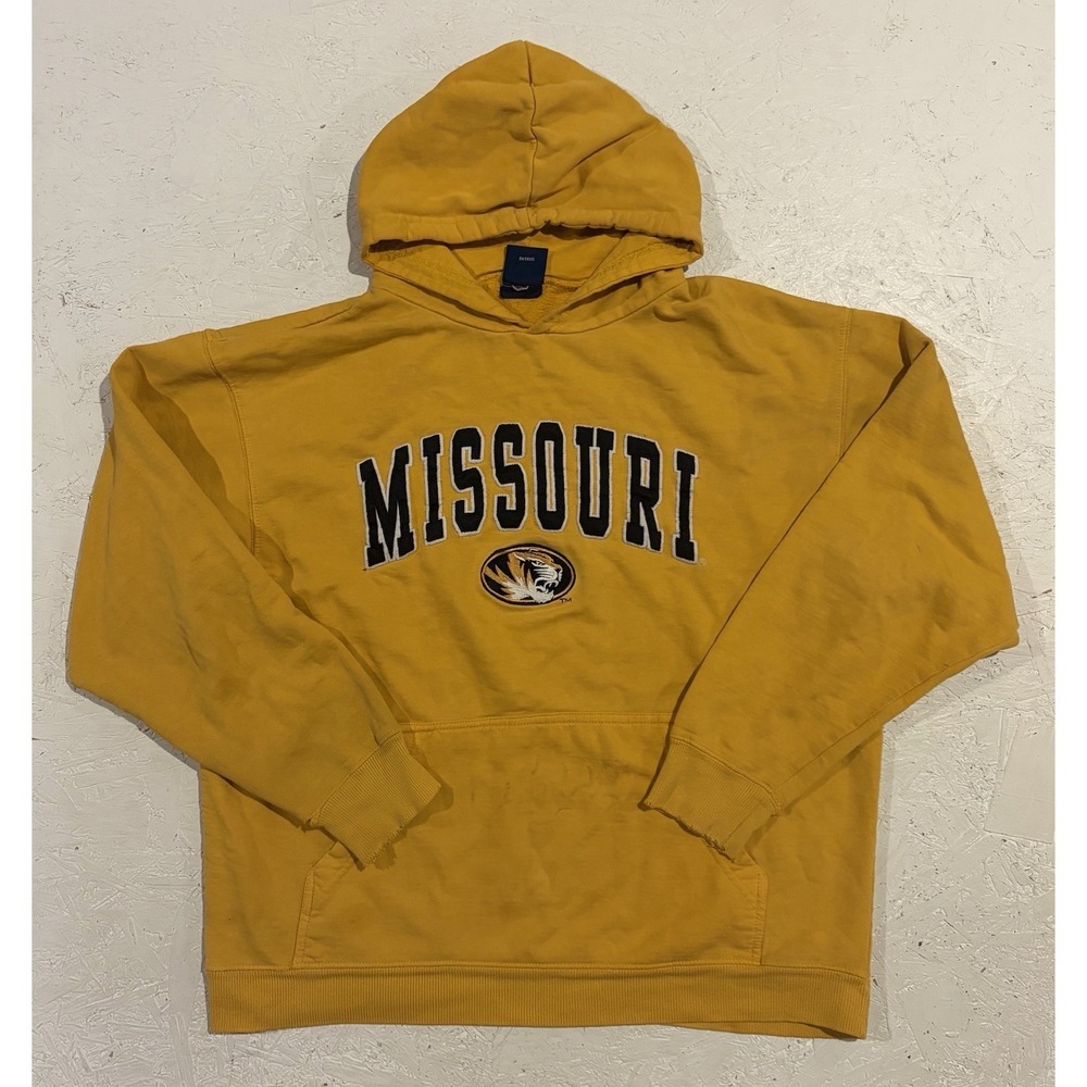 OVB‎ Mizzou Missouri Tigers Embroidered Sweatshirt Hoodie Mens M Distressed